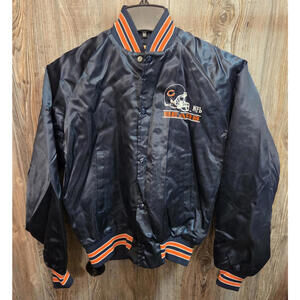 Vintage Chalk Line Chicago Bears Satin Bomber Jacket (Youth Size 18/20) USA MADE